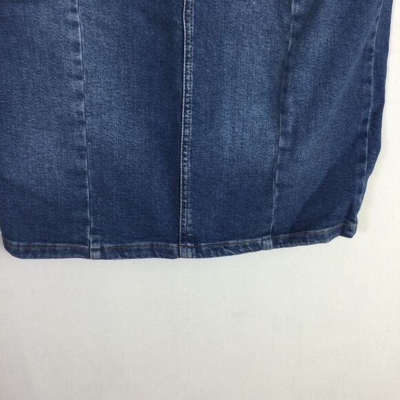 PILCRO and The Letterpress Anthropologie Womens Denim Pencil Skirt Blue Size 4 - Picture 5 of 16